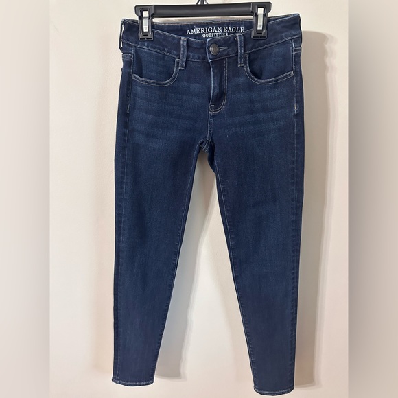 American Eagle Super Stretch x4 Jegging Size 00 Short Dark Wash - Picture 1 of 7